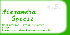 alexandra szecsi business card