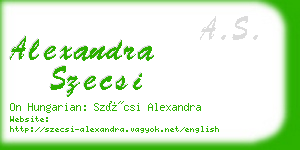 alexandra szecsi business card